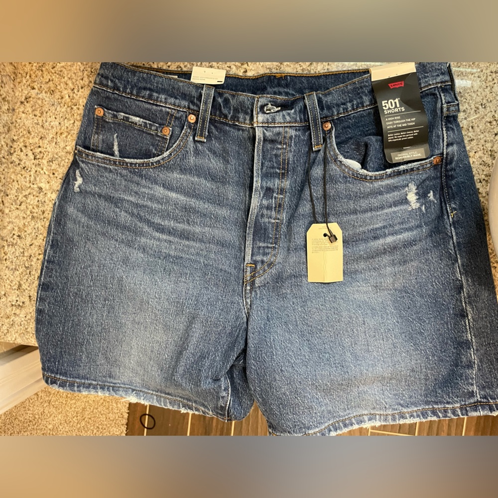 Levi 501 Mid- Thigh Jean shorts